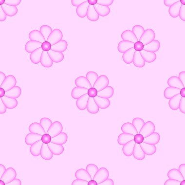 Pembe çiçek deseni yazdırmak için. EPS dosyası. Pembe arka planda basit bir gradyan çiçek.