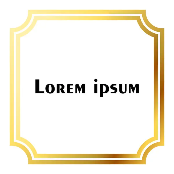 Altın çerçeve. Altın gradyan sınırı. Metnin için boş alanı olan altın çerçeve. Kopya alanı olan altın çerçeveli arkaplan