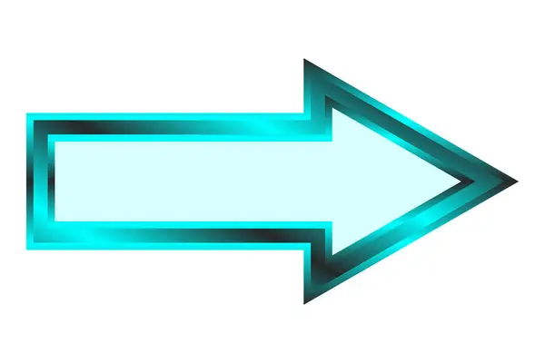 Ok at. Eğim renkleri olan büyük bir ok. Ok sembolü. Gradyan ok geometrik şekli