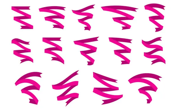 Pembe kıvrımlı kurdeleler.