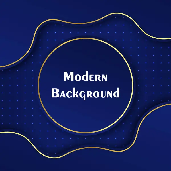 Mavi modern arka plan. Altınla soyut arkaplan