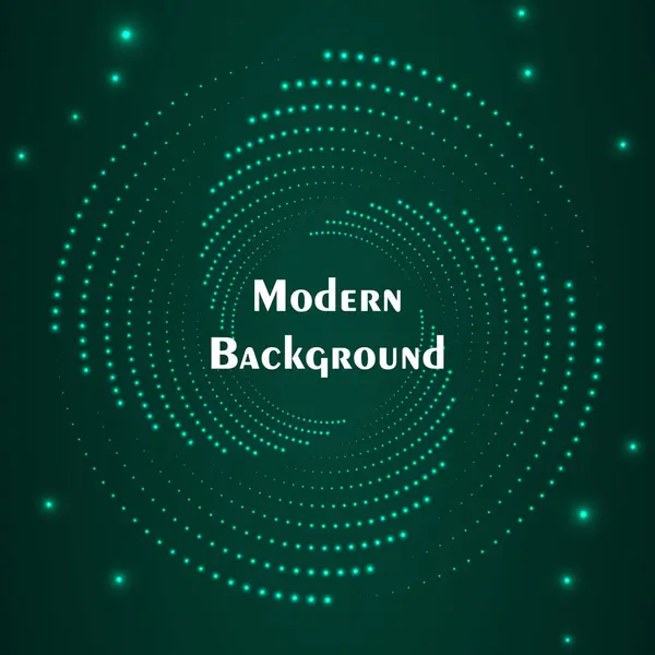 Parlayan parçacıkları olan yeşil modern arkaplan