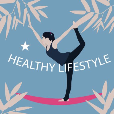 Sağlıklı yaşam tarzı. Yoga pozu.