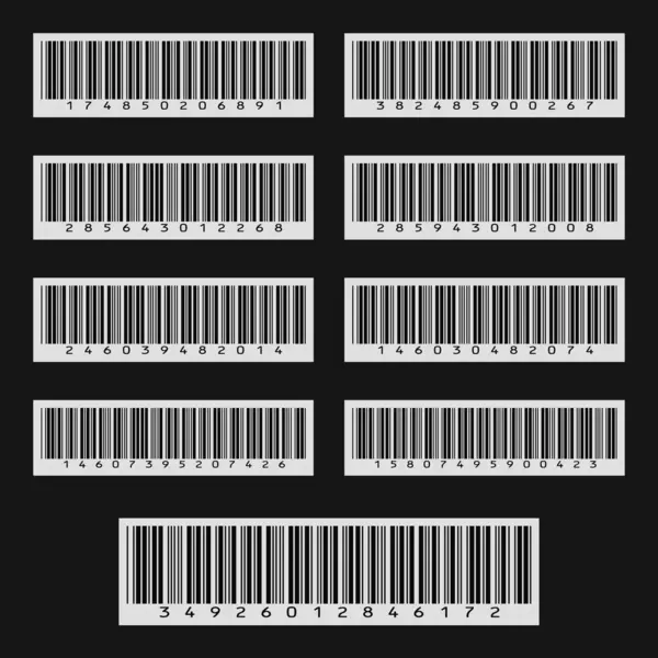 Siyah arka planda barkod ayarlandı. Yazdırılabilir barkodlar sayfası