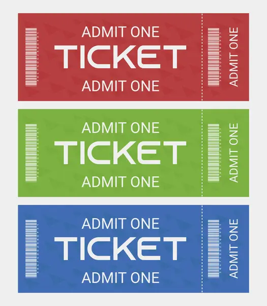 Bilet seti. Barkodlu giriş bileti.