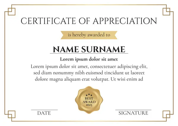 Takdir şablonu tasarımı sertifikası. Profesyonel sertifika, EPS 10