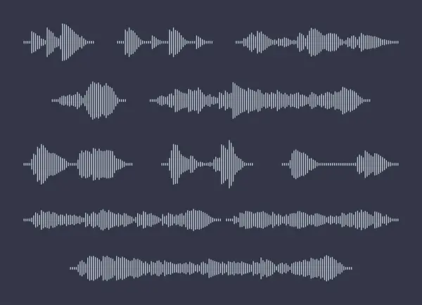Koyu bir arkaplanda ses dalgası eşitleyici görselleştirmesi