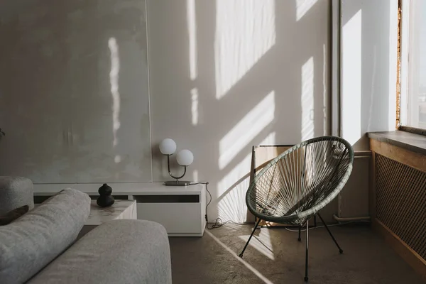 Aesthetic Elegant Modern Stylish Living Room Interior Design Concept Cozy — Stock Photo, Image