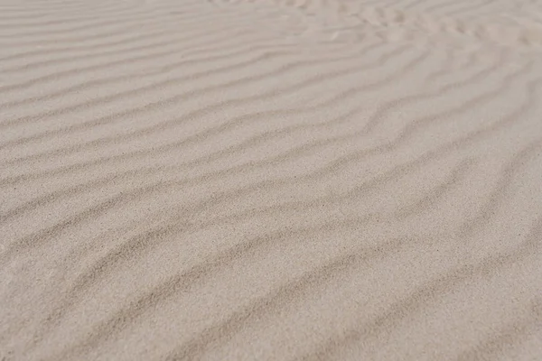Beige Strand Sand Wellen Oberflächenstruktur Wüstendünenlandschaft — Stockfoto