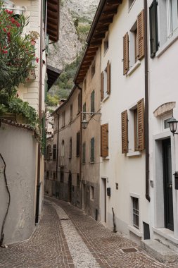 Historic Italian architecture. Traditional European old rustic buildings. Aesthetic summer vacation travel concept