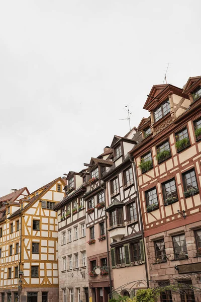 Старая Историческая Архитектура Нюрнберга Германия Традиционные Европейские Старинные Городские Здания — стоковое фото
