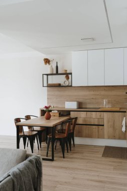 Modern en az İskandinav ev iç tasarım