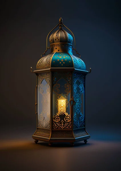 3d illustration for Ramadan lantern classical retro design old style for ramadan greeting