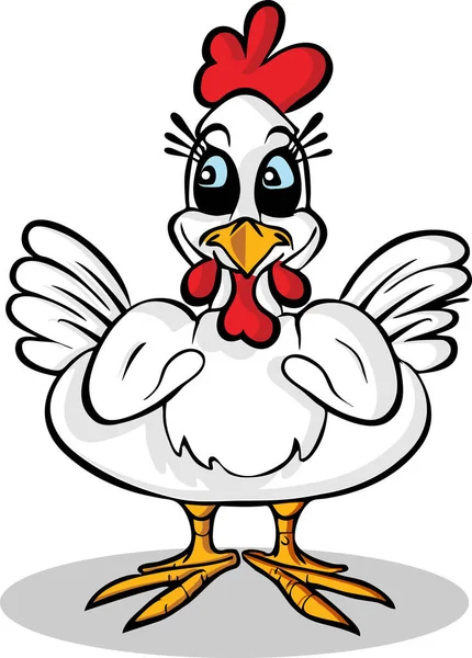 Chicken Turkey Lindo Cómic Dibujos Animados Charachter Para Arte Del — Archivo Imágenes Vectoriales