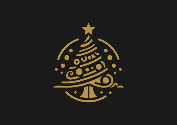 Feliz Ano Novo 2024 Ouro Saudações Cartão Abstrato Árvore Natal —  Vetores de Stock