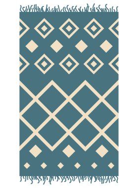 Nübyeli Mısır halı süslemeleri, geometrik süslemeli eski tip geometrik düz çizimler ve renklerle dizayn edilmiştir..