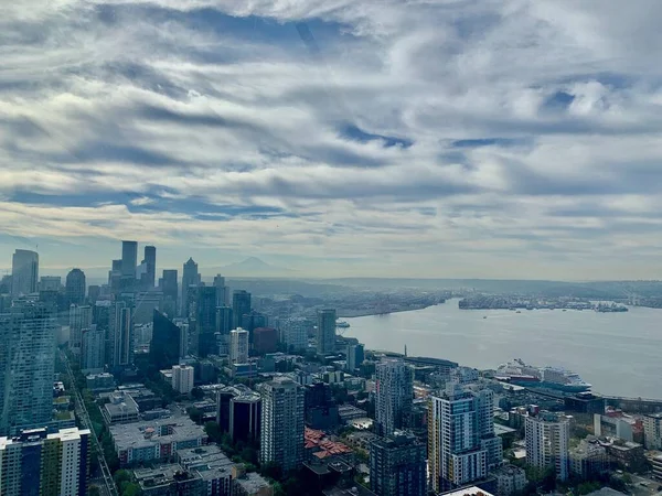 Vista Aérea Cidade Seattle — Fotografia de Stock