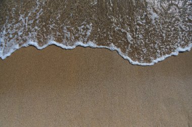 Soft sea wave on the sand beach, Background clipart