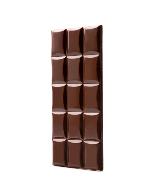 Dark Chocolate Bar Isolated White Background Whole Slab Dark Chocolate — 스톡 사진