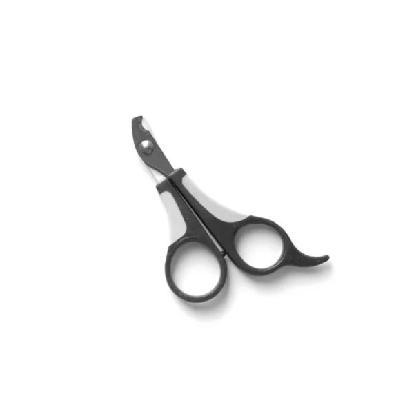Tool Clipping Claws Animals White Background Top View Scissors Cutting — Stock Photo, Image
