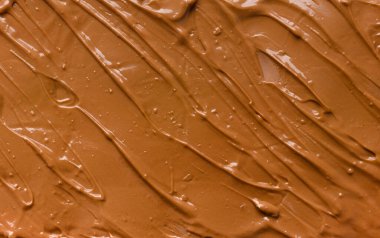 Chocolate background. Melted chocolate. Liquid milk chocolate. Handmade chocolate.