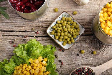 Canned beans. Useful trace elements. Ingredients for cooking. Proper nutrition, non-GMO. Organic food. Canned food, long-term storage.