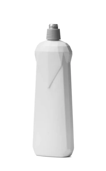 Frasco Plástico Para Produtos Químicos Domésticos Detergentes Lava Louças Isolado — Fotografia de Stock