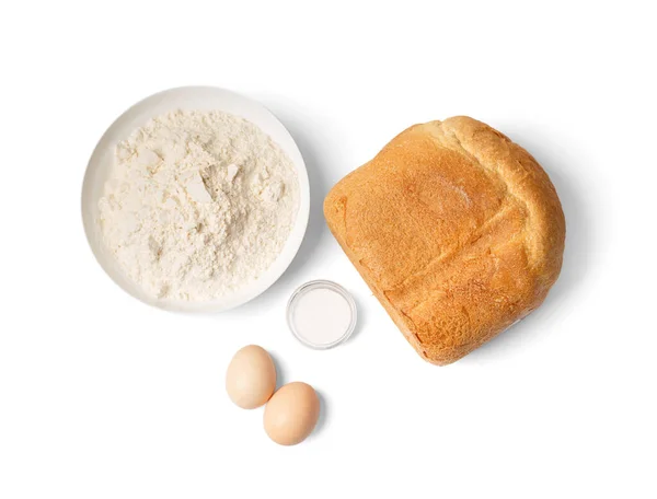 Frisches Hausgemachtes Brot Mit Knuspriger Kruste Zubereitet Einem Automatischen Brotbackautomaten — Stockfoto