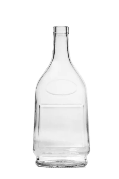 Tom Flaska För Alkoholhaltiga Drycker Genomskinligt Glas Vacker Ovanlig Form — Stockfoto