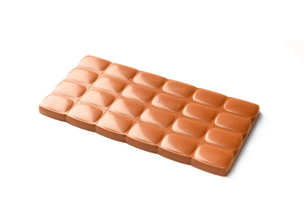 Gran Barra Entera Chocolate Con Leche Con Nueces Sobre Fondo — Foto de Stock