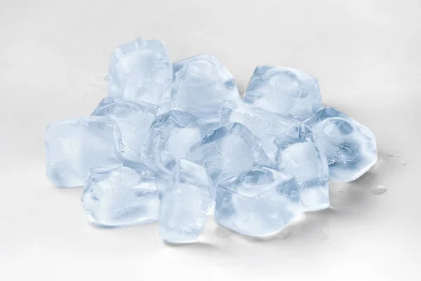 Ice Cubes Drinks Isolated White Background — Stock Photo, Image