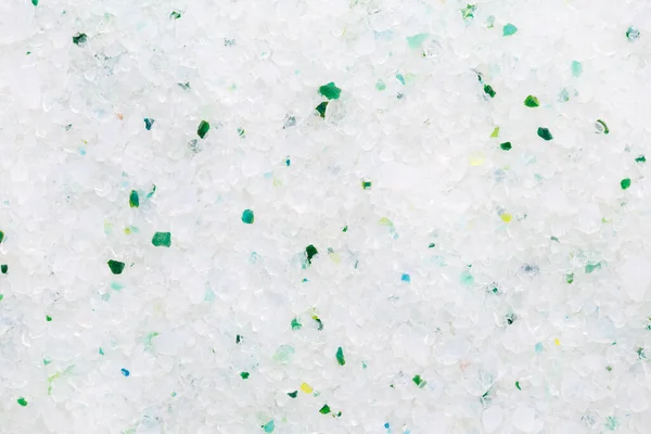 Silica Gel White Green Crystals Cat Litter Close Abstract Background — Stock Photo, Image