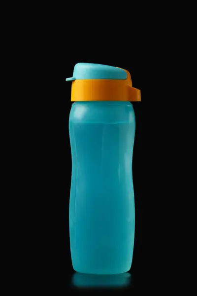 Bottiglia Eco Plastica Colorata Riutilizzabile Acqua Altre Bevande Calde Fredde Immagine Stock