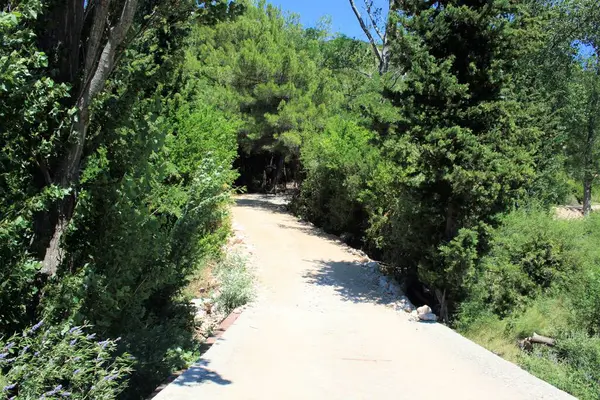 stock image path for hiking the tour of the Bacina lakes in Croatia