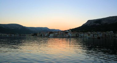 Baska 'da gün batımı, Krk Adası, Hırvatistan