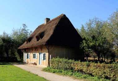 Ancient traditional farmhouse in Genk, Belgium clipart