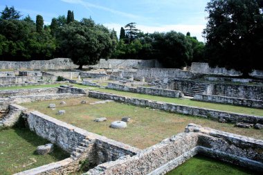 Hırvatistan 'ın başkenti Brioni' deki Bizans castrumu