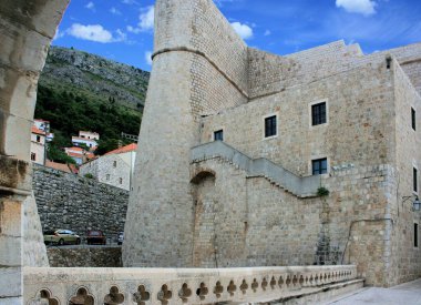 Hırvatistan 'ın Dubrovnik kentindeki güzel tarihi kale