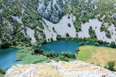 Hırvatistan 'ın sevgili Krupa nehrinin manzarası