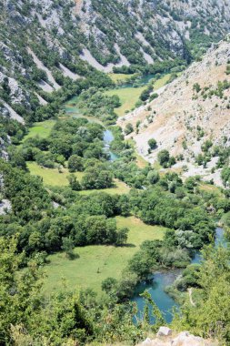 Hırvatistan 'ın Krupa Nehri manzarası