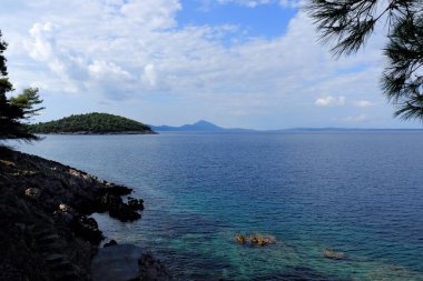 Veli Losinj yakınlarındaki Vale Skura körfezi, Losinj Adası, Hırvatistan