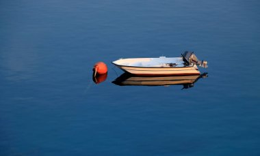 Sloop in the blue waters of National park Mljet, island Mljet, Croatia clipart