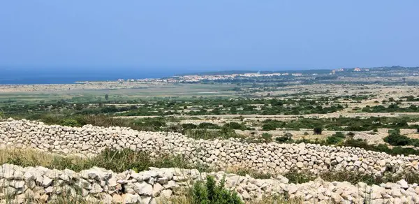 stock image traditional stone walls on the island Pag, Croatia