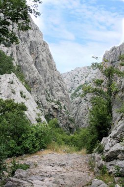 N.P. 'deki kayalar ve dağlar. Paklenica 