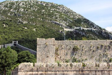 Hırvatistan 'ın Ston, Peninsula Peljesac kentindeki antik kale