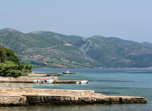 Stock image bunders in Orebic, peninsula Peljesac, Croatia