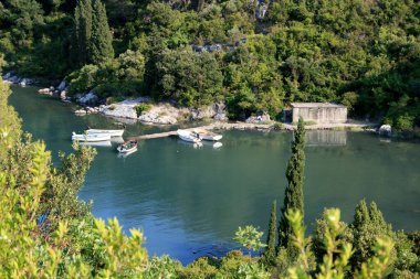 small bay with healing mud, Trpanj, peninsula Peljesac, Croatia clipart