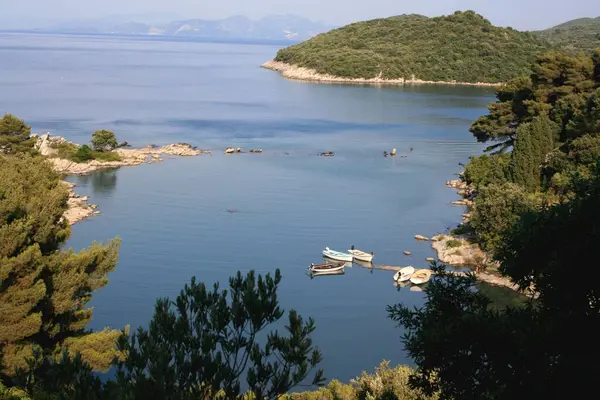 stock image bay with healing mud inTrpanj, peninsula Peljesac, Croatia