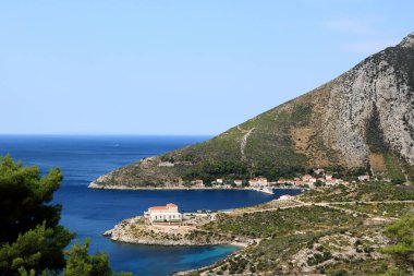 landscape near Trstenik, peninsula Peljesac, Croatia clipart