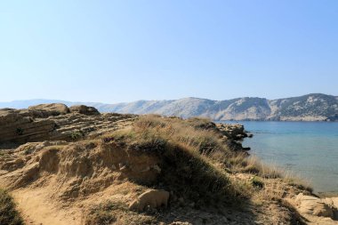 Lopar, ada Rab, Hırvatistan kıyı şeridi manzarası